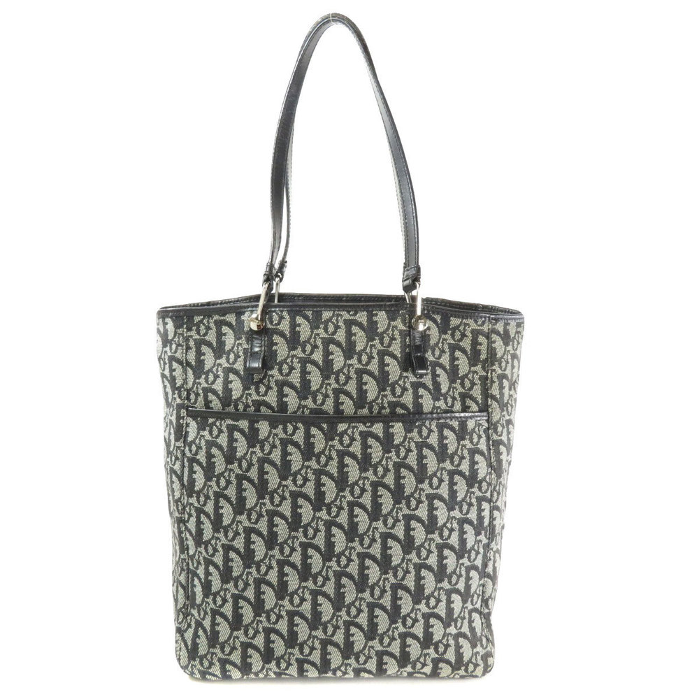 Christian Dior Trotter Tote Bag Canvas Leather